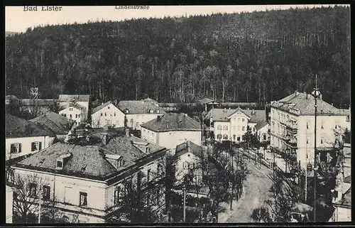 AK Bad Elster, Lindenstrasse aus der Vogelschau