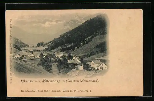 AK Altenberg b. Kapellen, Panorama der Ortschaft