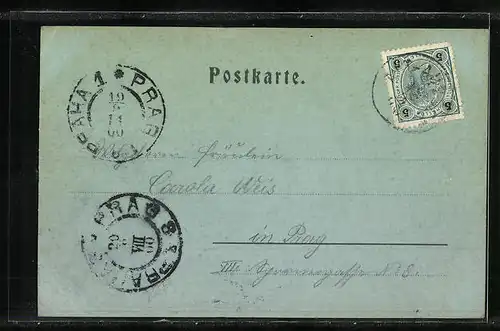 Mondschein-AK Alt-Aussee, Flusspartie mit aufgehendem Mond