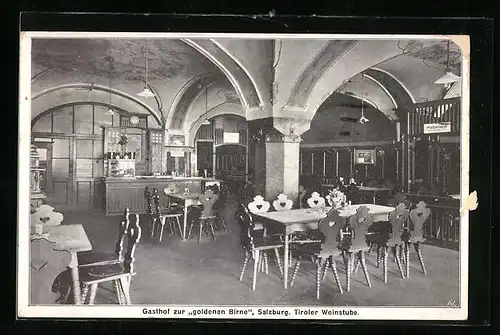 AK Salzburg, Gasthof zur goldenen Birne, Tiroler Weinstube