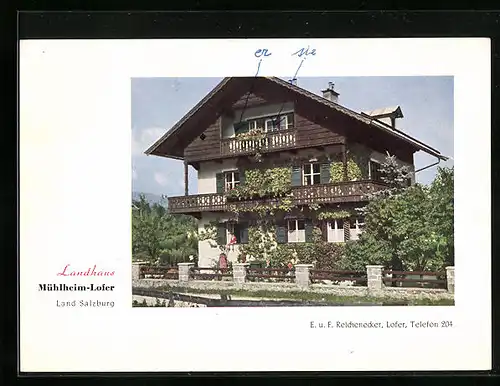 AK Lofer, Hotel Landhaus Mühlheim-Lofer