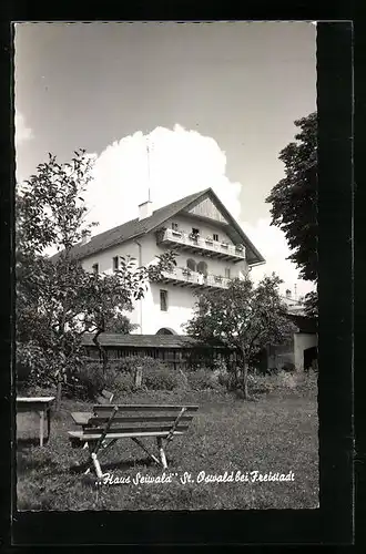 AK St. Oswald, Haus Seiwald mit Garten