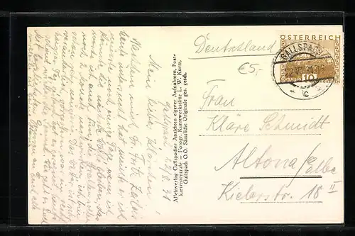 AK Gallspach, Ortsansicht vom Flugzeug aus