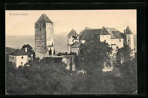 AK Vichtenstein, Ortsansicht mit Turm und Kirche