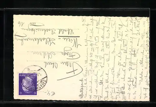 AK Gallspach, Ortsansicht mit Umgebung