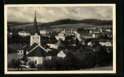 AK Gallspach, Teilansicht mit Kirche