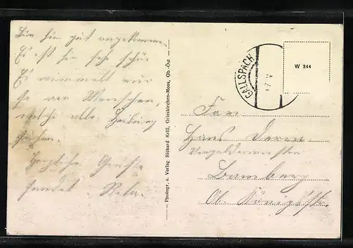 AK Gallspach, Pension Sonnenhof, Schloss, Ortsansicht