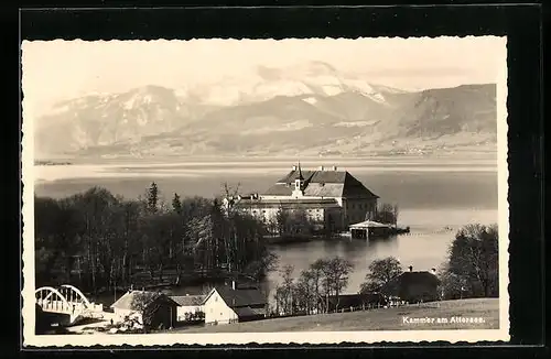 AK Kammer am Attersee, Schloss und Blick über den See