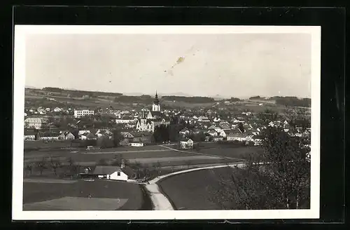 AK Gallneukirchen, Teilansicht mit Kirche