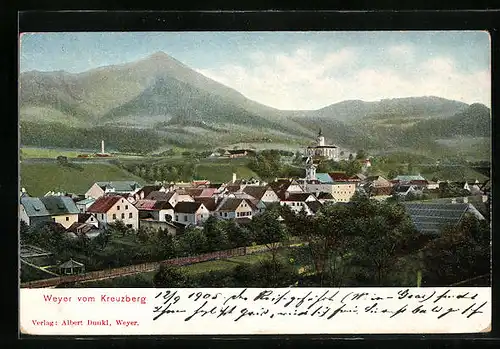 AK Weyer, Teilansicht vom Kreuzberg