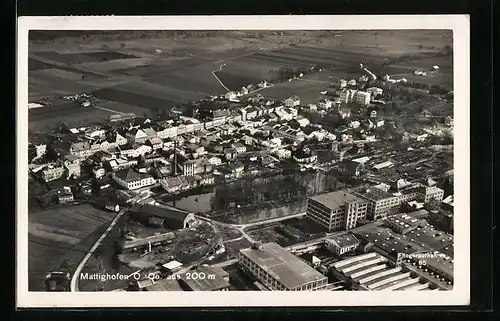 AK Mattighofen, Teilansicht, Fliegeraufnahme