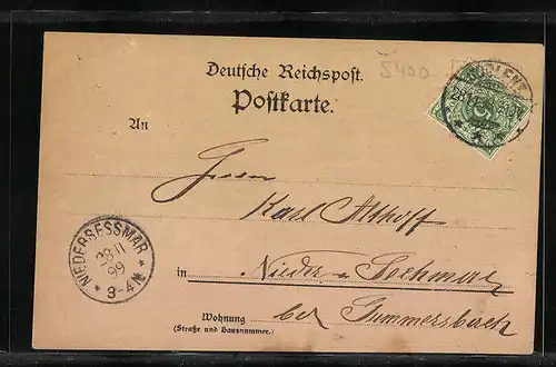 Lithographie Coblenz, St. Castor-Kirche, Schloss Stolzenfels, Fort Constantin