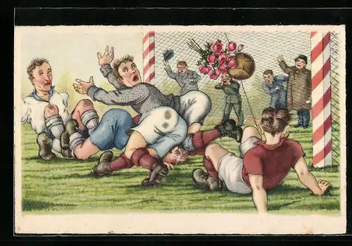 AK Turbulentes Tor mit Rosenstrauss