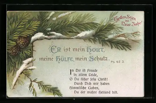 AK Er ist mein Hort..., Neujahrsgruss