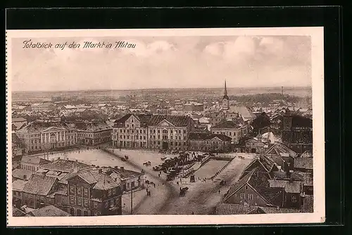 AK Mitau, Totalblick auf den Markt