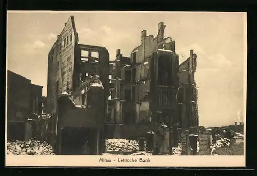 AK Mitau, Ruine der Lettischen Bank