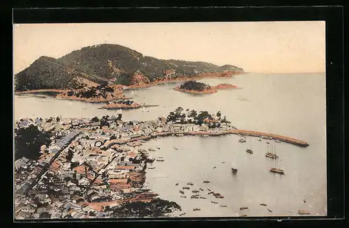 AK Tomonotsu, Panorama des Fischerdorfes