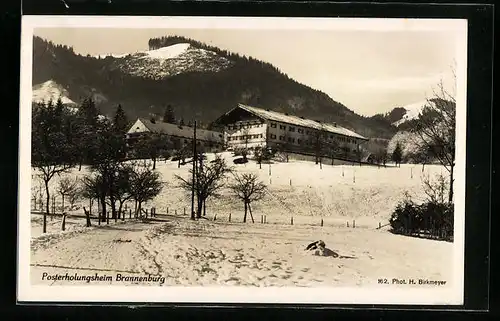 AK Brannenburg, Posterholungsheim im Schnee
