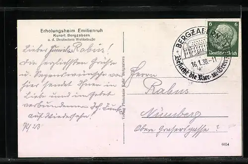 AK Bergzabern, Erholungsheim Emilienruh