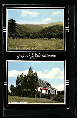 AK Kleinhau i. Eifel, Blick von der Waldschänke, Waldschänke Gasthaus Heinen