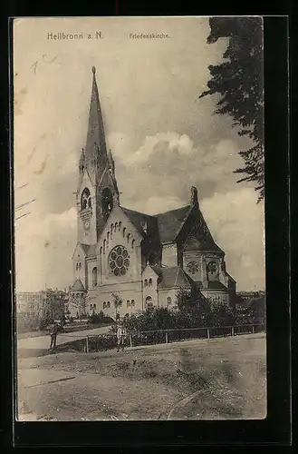 AK Heilbronn a. N., Blick zur Friedenskirche