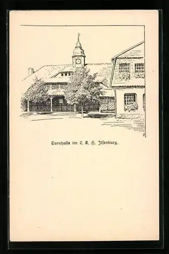 Künstler-AK Ilsenburg, Turnhalle
