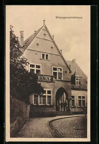 AK Soest, Strassenpartie mit Wiesegemeindehaus