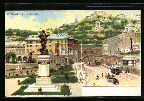 Lithographie Genova, Piazza Principe