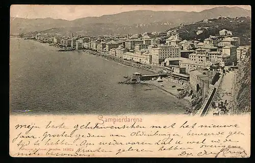 AK Sampierdarena, Blick auf den Küstenort