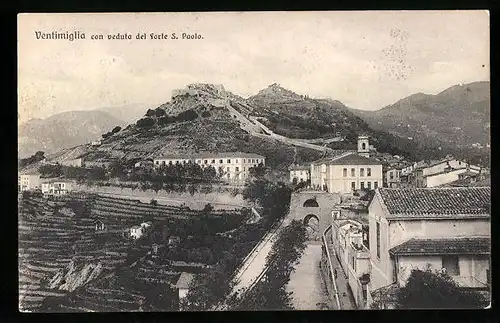 AK Ventimiglia, Veduta del Forte S. Paolo