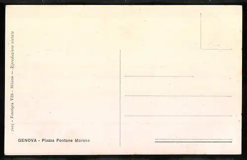 AK Genova, Piazza Fontane Marose