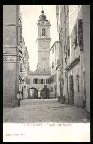 AK Bordighera, Piazza del Popolo