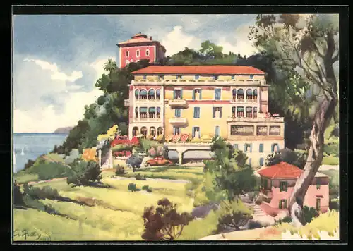 Künstler-AK Celle, Albergo Villa Adele