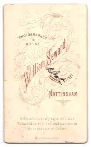 Fotografie William Seward, Nottingham, Market Street, Kleiner Junge in modischer Kleidung