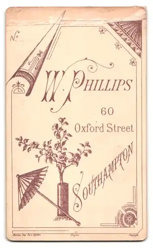 Fotografie W. Phillips, Southampton, 60, Oxford Street, Bürgerlicher Herr mit Schnauzbart