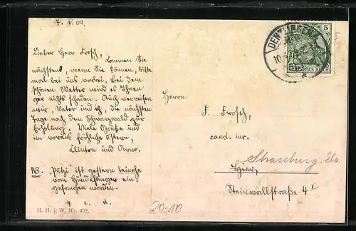 AK Zwerge mit Osterküken, Palmkätzchenzweige