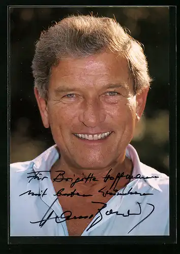 AK Schauspieler Hans von Borsody mit offenem Lächeln, mit original Autograph