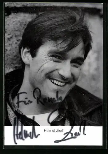 AK Schauspieler Helmut Zierl mit ansteckendem Lachen, mit original Autograph
