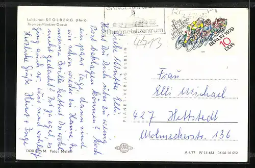 AK Stolberg /Harz, Thomas-Müntzer-Gasse
