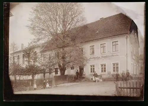 Fotografie Brück & Sohn Meissen, Ansicht Gross-Dorfhain, Gasthof von Herm. Richter