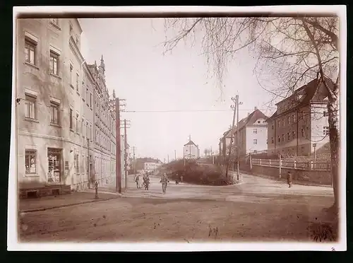 Fotografie Brück & Sohn Meissen, Ansicht Döbeln, Waldheimer Strasse mit Wohnhäusern