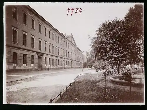 Fotografie Brück & Sohn Meissen, Ansicht Torgau, Strasse am Gymnasium, Schule, Schulhaus