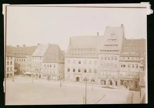 Fotografie Brück & Sohn Meissen, Ansicht Freiberg i. Sa., Blick auf den Obermarkt mit Ratskeller und Geschäften