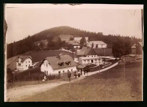 Fotografie Brück & Sohn Meissen, Ansicht Bärenfels / Erzg., Blick auf Müllers Gasthaus, Hofehübel und Oberforstmeisterei