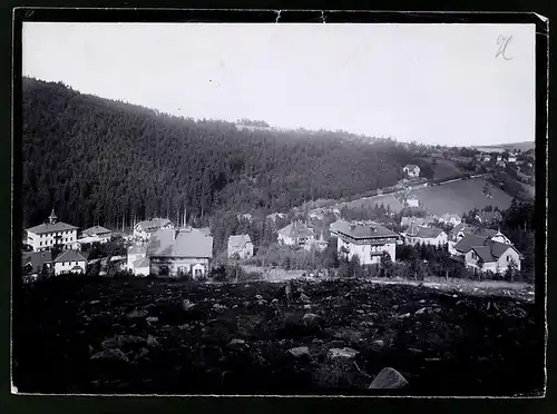 Fotografie Brück & Sohn Meissen, Ansicht Kipsdorf / Erzg., Blick auf den Ort mit Villen