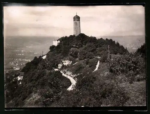 Fotografie Brück & Sohn Meissen, Ansicht Jena, Blick zum Fuchstumr und nach der Stadt