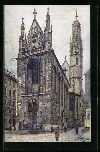 Künstler-AK Erwin Pendl: Wien, Maria Stiegen-Kirche