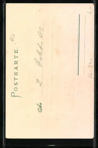 Künstler-AK C. Pfaff: Mäuseturm und Ruine Ehrenfels