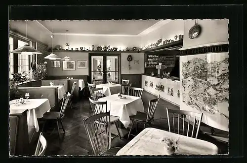 AK Plön am See, Hotel-Restaurant Fegetasche, Innenansicht