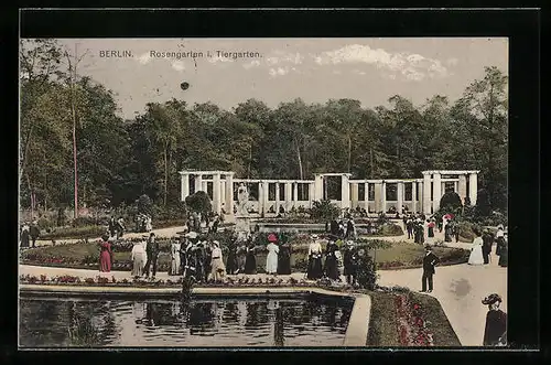 AK Berlin, Rosengarten im Tiergarten
